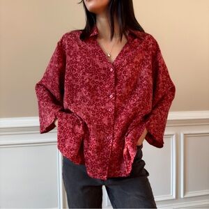 Norton McNaughton Red Patterned Button Down Shirt
